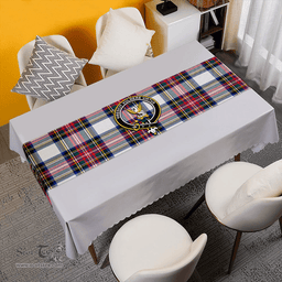 Scottish Stewart Dress Modern Clan Tartan Table Runner Clan Tartan Table Runner - Crest Classic Scottish Plaid Tartan Plaid