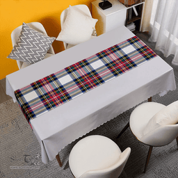 Scottish Stewart Dress Modern Clan Tartan Table Runner Clan Tartan Table Runner - Crest Classic Scottish Plaid Tartan Plaid