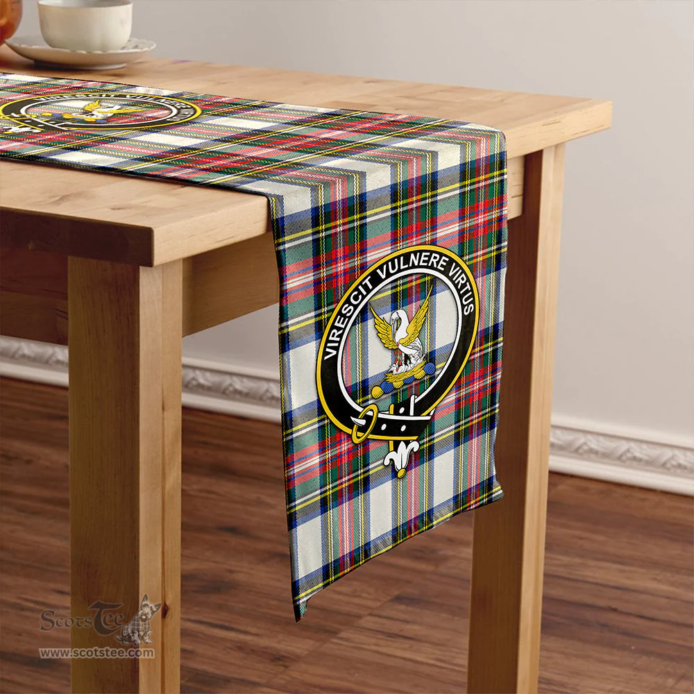 Scottish Stewart Dress Modern Clan Tartan Table Runner Clan Tartan Table Runner - Crest Classic Scottish Plaid Tartan Plaid