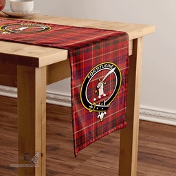 Scottish MacRae of Inverinate Weathered Clan Tartan Table Runner Clan Tartan Table Runner - Crest Classic Scottish Plaid Tartan Plaid