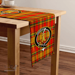Scottish Scrimgeour of Glassary Modern Clan Tartan Table Runner Clan Tartan Table Runner - Crest Classic Scottish Plaid Tartan Plaid