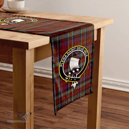 Scottish Tennant Weathered Clan Tartan Table Runner Clan Tartan Table Runner - Crest Classic Scottish Plaid Tartan Plaid