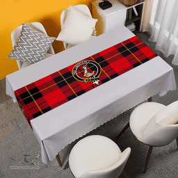 Scottish Wallace (Wallas) Modern Clan Tartan Table Runner Clan Tartan Table Runner - Crest Classic Scottish Plaid Tartan Plaid