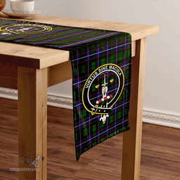 Scottish Russell Modern Clan Tartan Table Runner Clan Tartan Table Runner - Crest Classic Scottish Plaid Tartan Plaid
