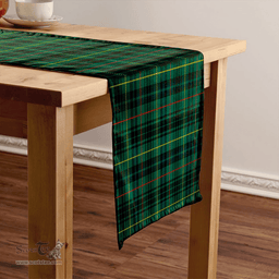 Scottish Stewart Hunting Modern Clan Tartan Table Runner Clan Tartan Table Runner - Crest Classic Scottish Plaid Tartan Plaid