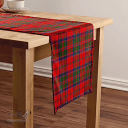 Scottish Stewart of Ardshiel Modern Clan Tartan Table Runner Clan Tartan Table Runner - Crest Classic Scottish Plaid Tartan Plaid