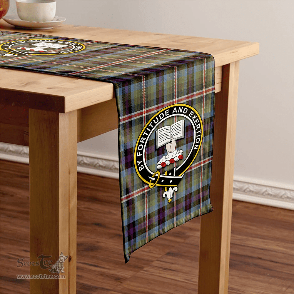Scottish Reid (Mill City) Weathered Clan Tartan Table Runner Clan Tartan Table Runner - Crest Classic Scottish Plaid Tartan Plaid