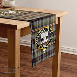 Scottish Reid (Mill City) Weathered Clan Tartan Table Runner Clan Tartan Table Runner - Crest Classic Scottish Plaid Tartan Plaid