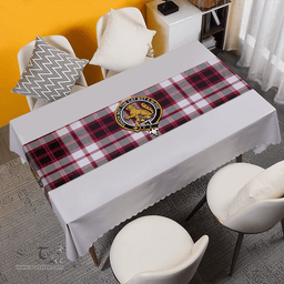 Scottish MacPherson of Pitmain Weathered Clan Tartan Table Runner Clan Tartan Table Runner - Crest Classic Scottish Plaid Tartan Plaid