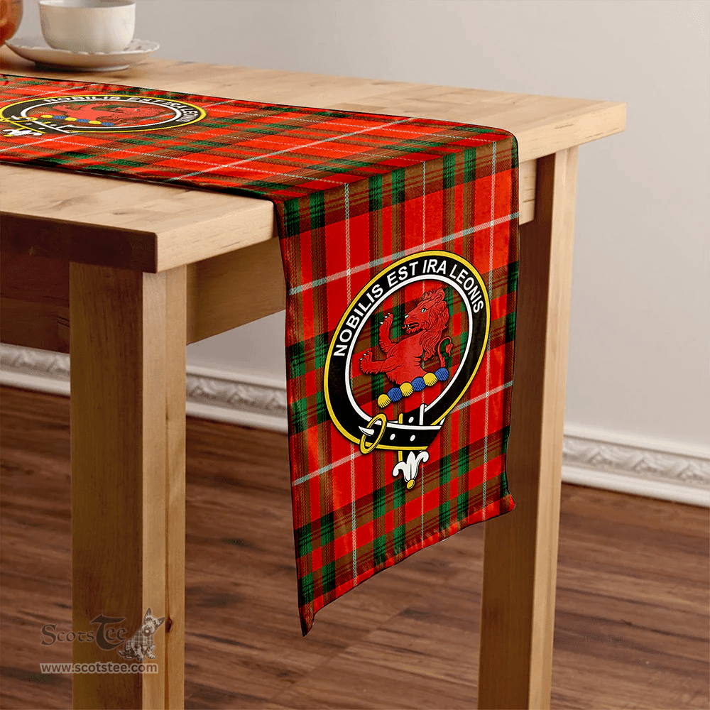 Scottish Stuart of Bute Ancient Clan Tartan Table Runner Clan Tartan Table Runner - Crest Classic Scottish Plaid Tartan Plaid