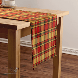 Scottish Scrimgeour of Glassary Weathered Clan Tartan Table Runner Clan Tartan Table Runner - Crest Classic Scottish Plaid Tartan Plaid
