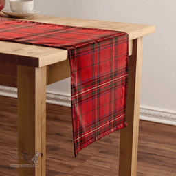 Scottish Stewart of Rothesay Weathered Clan Tartan Table Runner Clan Tartan Table Runner - Crest Classic Scottish Plaid Tartan Plaid