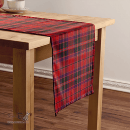 Scottish Stewart of Ardshiel Weathered Clan Tartan Table Runner Clan Tartan Table Runner - Crest Classic Scottish Plaid Tartan Plaid