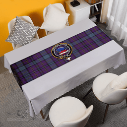 Scottish Weir Weathered Clan Tartan Table Runner Clan Tartan Table Runner - Crest Classic Scottish Plaid Tartan Plaid