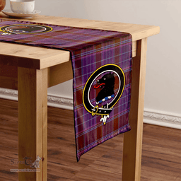 Scottish Phillips Weathered Clan Tartan Table Runner Clan Tartan Table Runner - Crest Classic Scottish Plaid Tartan Plaid