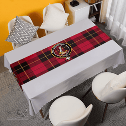 Scottish Wallace (Wallas) Weathered Clan Tartan Table Runner Clan Tartan Table Runner - Crest Classic Scottish Plaid Tartan Plaid
