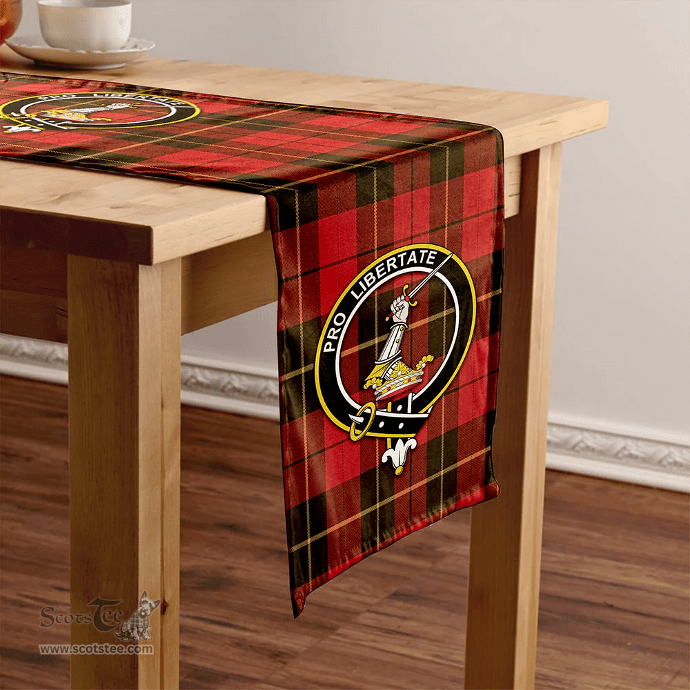 Scottish Wallace (Wallas) Weathered Clan Tartan Table Runner Clan Tartan Table Runner - Crest Classic Scottish Plaid Tartan Plaid