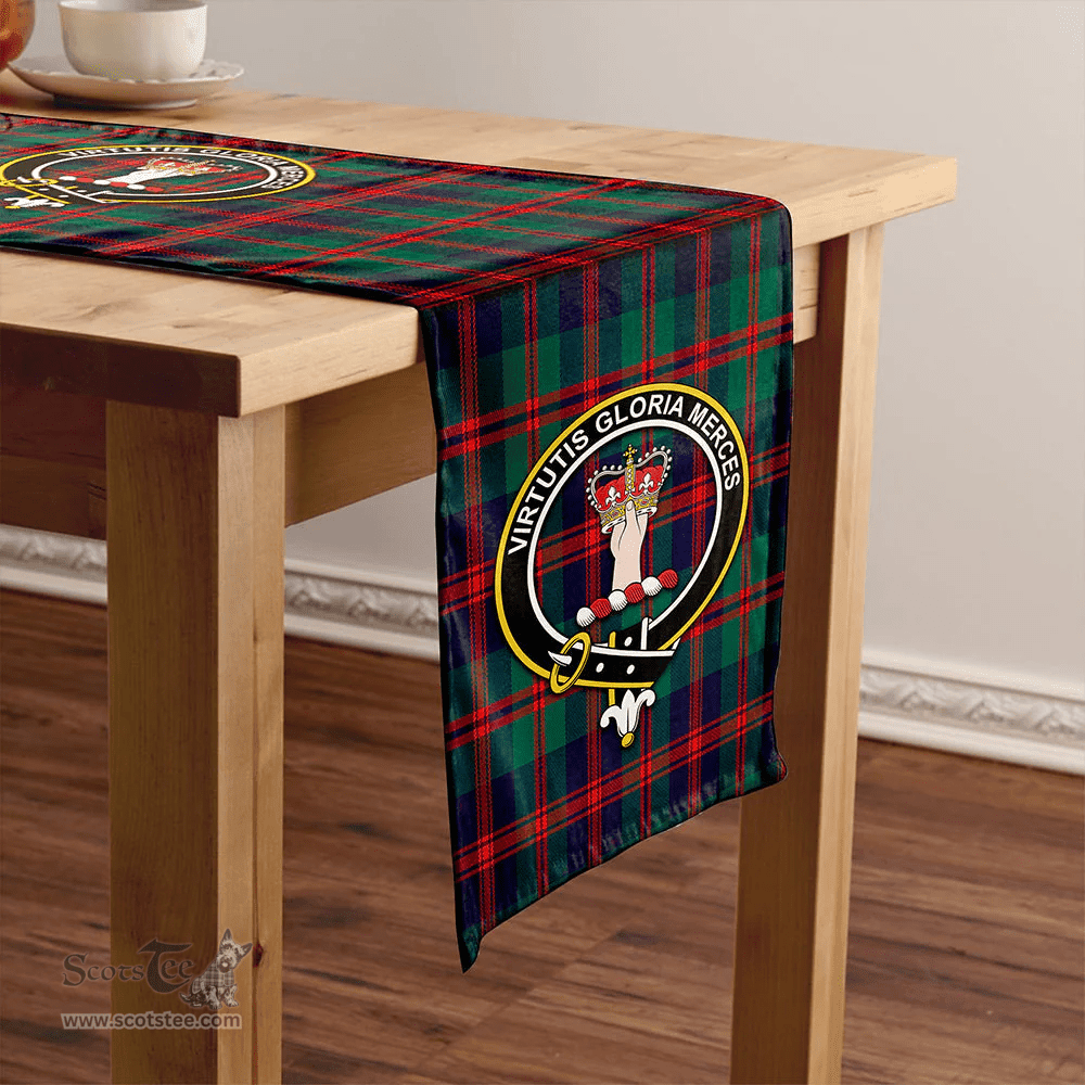 Scottish Robertson of Struan Modern Clan Tartan Table Runner Clan Tartan Table Runner - Crest Classic Scottish Plaid Tartan Plaid