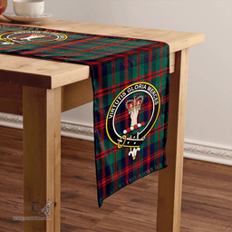 Scottish Robertson of Struan Modern Clan Tartan Table Runner Clan Tartan Table Runner - Crest Classic Scottish Plaid Tartan Plaid