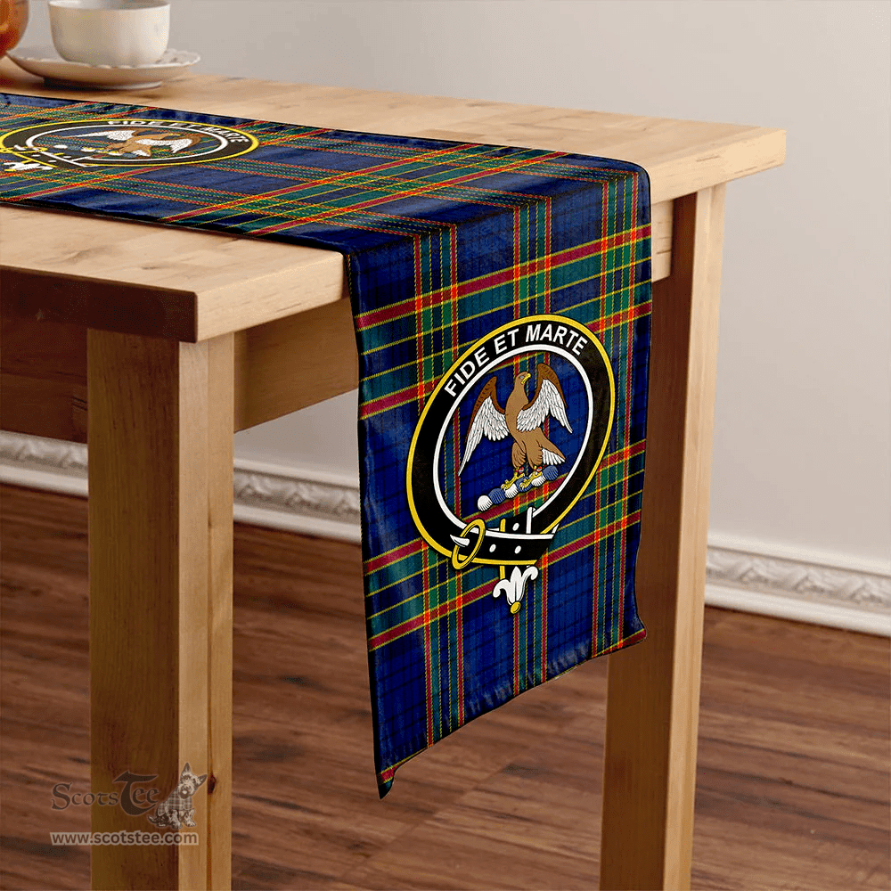 Scottish Ralston UK Modern Clan Tartan Table Runner Clan Tartan Table Runner - Crest Classic Scottish Plaid Tartan Plaid