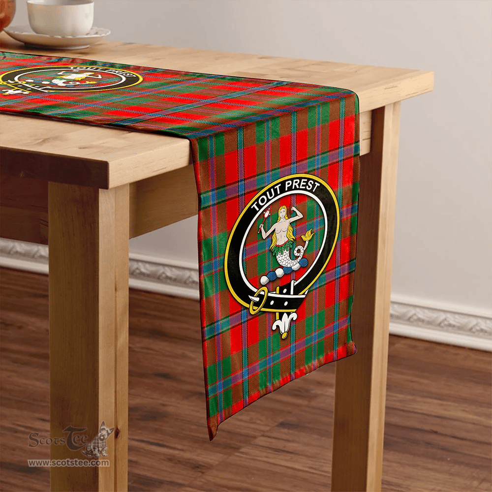 Scottish Murray of Abercairney Modern Clan Tartan Table Runner Clan Tartan Table Runner - Crest Classic Scottish Plaid Tartan Plaid
