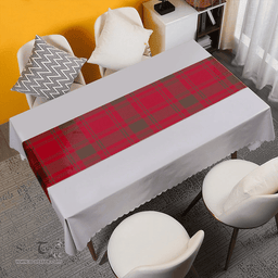 Scottish MacQuarrie (MacGuarie) Weathered Clan Tartan Table Runner Clan Tartan Table Runner - Crest Classic Scottish Plaid Tartan Plaid
