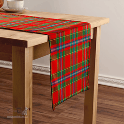 Scottish Stewart of Fingask Modern Clan Tartan Table Runner Clan Tartan Table Runner - Crest Classic Scottish Plaid Tartan Plaid