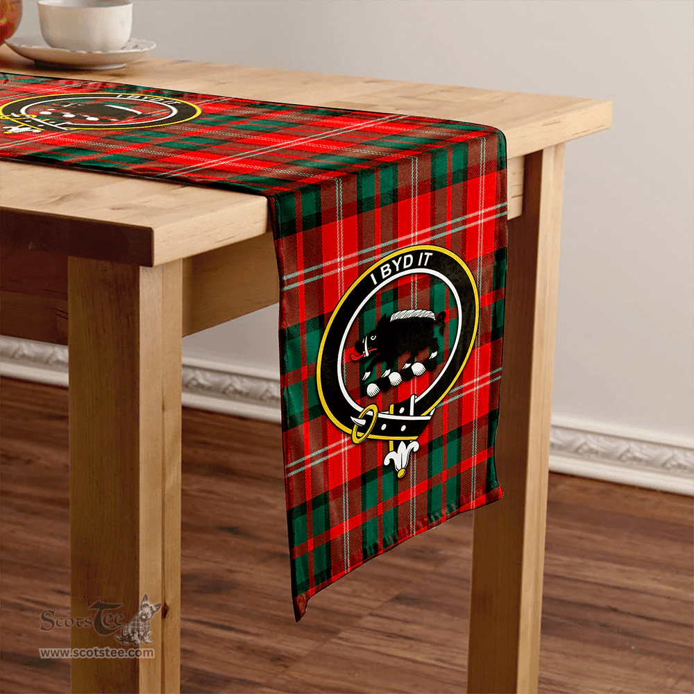 Scottish Nisbet (Nisbit) Modern Clan Tartan Table Runner Clan Tartan Table Runner - Crest Classic Scottish Plaid Tartan Plaid