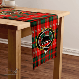 Scottish Nisbet (Nisbit) Modern Clan Tartan Table Runner Clan Tartan Table Runner - Crest Classic Scottish Plaid Tartan Plaid