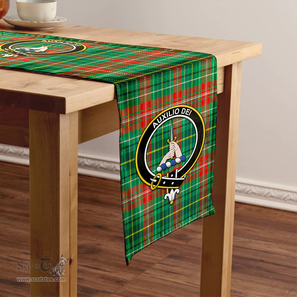 Scottish Muirhead Modern Clan Tartan Table Runner Clan Tartan Table Runner - Crest Classic Scottish Plaid Tartan Plaid
