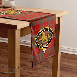 Scottish MacPherson of Cluny Weathered Clan Tartan Table Runner Clan Tartan Table Runner - Crest Classic Scottish Plaid Tartan Plaid