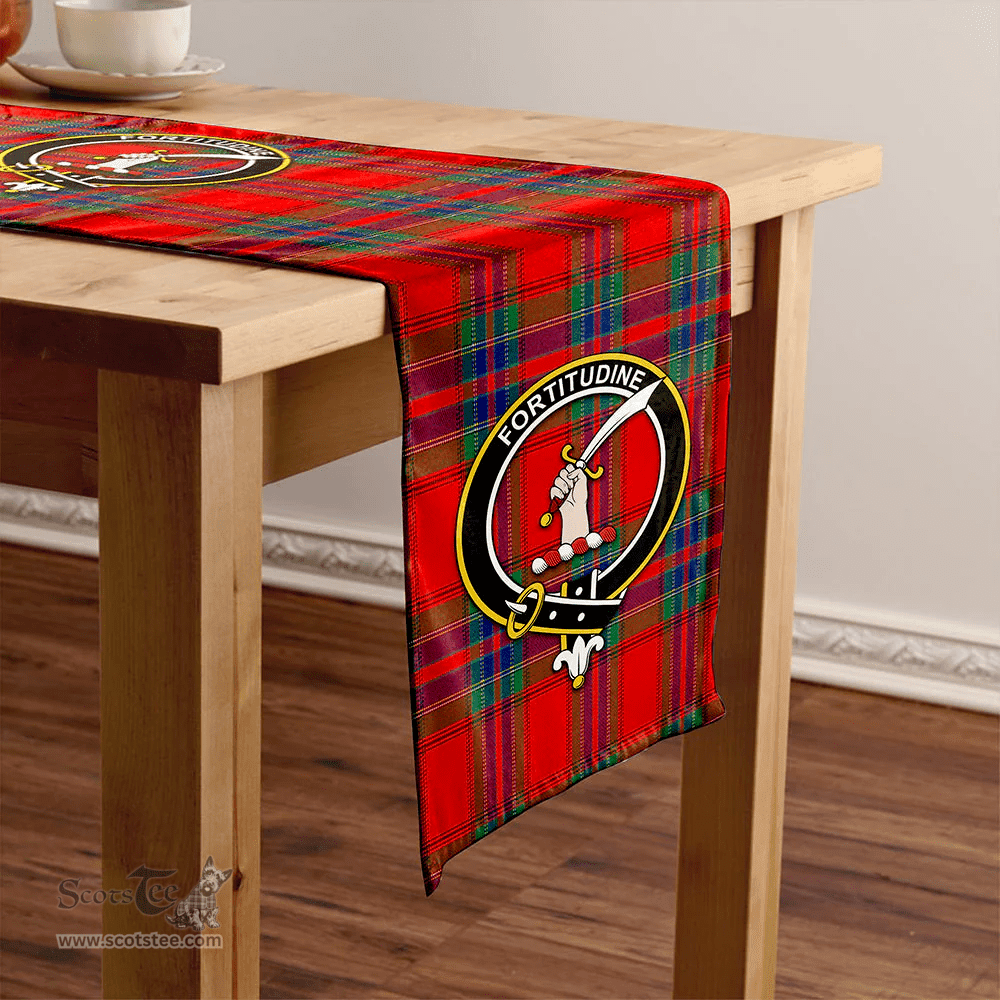 Scottish MacRae of Ardentoul Modern Clan Tartan Table Runner Clan Tartan Table Runner - Crest Classic Scottish Plaid Tartan Plaid