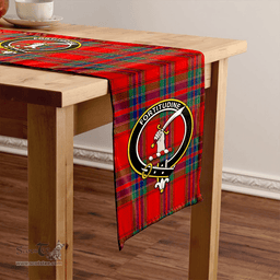 Scottish MacRae of Ardentoul Modern Clan Tartan Table Runner Clan Tartan Table Runner - Crest Classic Scottish Plaid Tartan Plaid