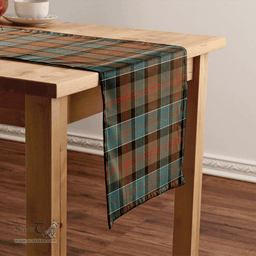 Scottish Paterson Weathered Clan Tartan Table Runner Clan Tartan Table Runner - Crest Classic Scottish Plaid Tartan Plaid