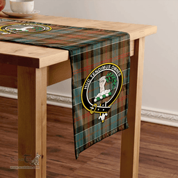 Scottish Paterson Weathered Clan Tartan Table Runner Clan Tartan Table Runner - Crest Classic Scottish Plaid Tartan Plaid