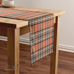 Scottish Napier Rose Weathered Clan Tartan Table Runner Clan Tartan Table Runner - Crest Classic Scottish Plaid Tartan Plaid
