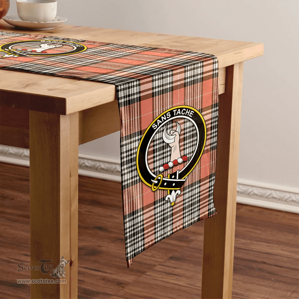 Scottish Napier Rose Weathered Clan Tartan Table Runner Clan Tartan Table Runner - Crest Classic Scottish Plaid Tartan Plaid