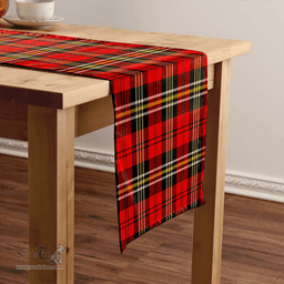 Scottish MacPherson of Cluny Red Modern Clan Tartan Table Runner Clan Tartan Table Runner - Crest Classic Scottish Plaid Tartan Plaid