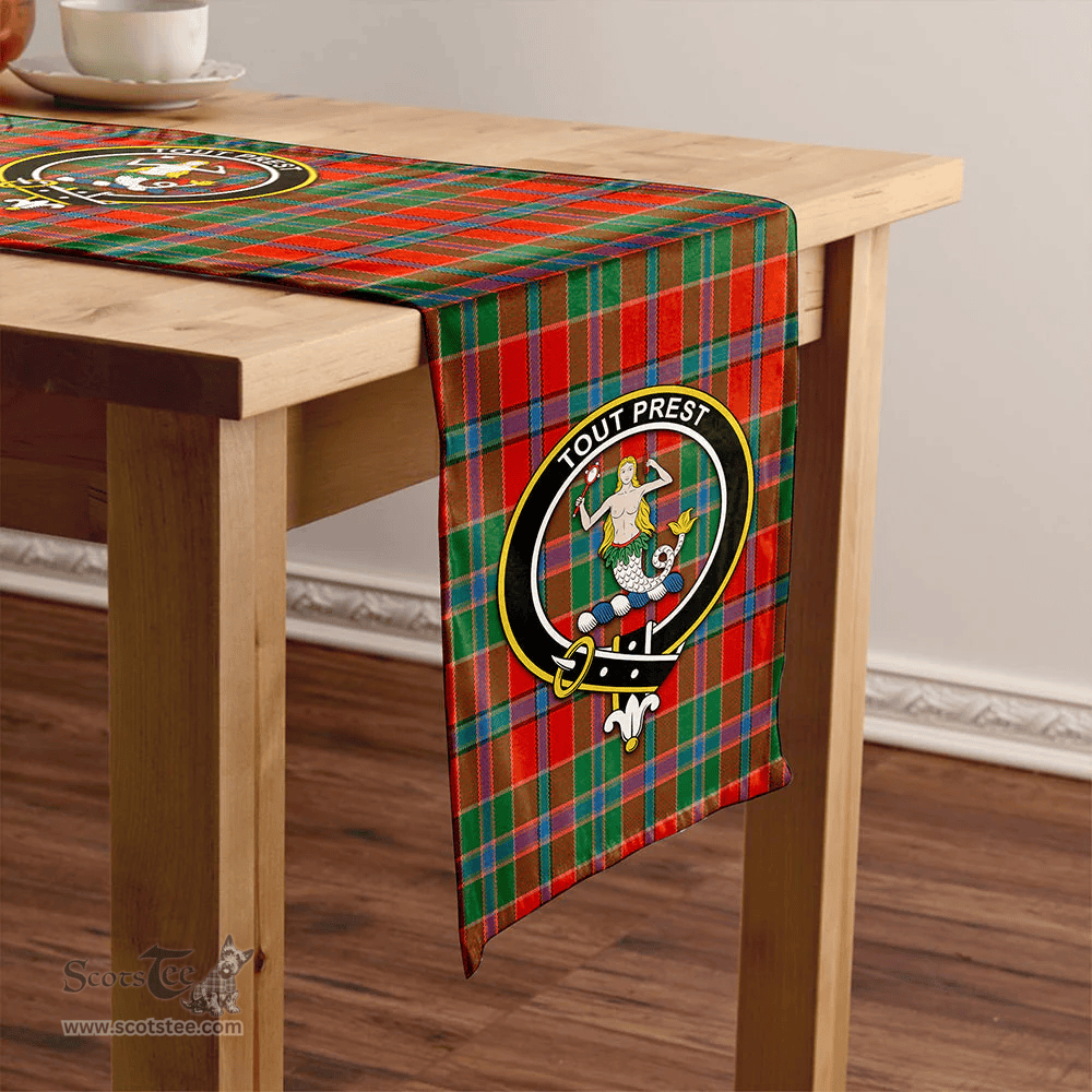 Scottish Murray of Abercairney Ancient Clan Tartan Table Runner Clan Tartan Table Runner - Crest Classic Scottish Plaid Tartan Plaid