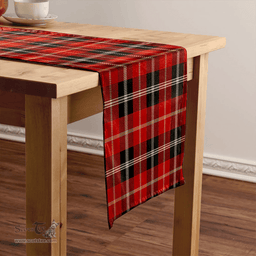 Scottish Marjoribanks Modern Clan Tartan Table Runner Clan Tartan Table Runner - Crest Classic Scottish Plaid Tartan Plaid