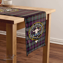 Scottish Murray of Atholl (Murray) Weathered Clan Tartan Table Runner Clan Tartan Table Runner - Crest Classic Scottish Plaid Tartan Plaid
