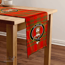 Scottish Menzies Ancient Clan Tartan Table Runner Clan Tartan Table Runner - Crest Classic Scottish Plaid Tartan Plaid