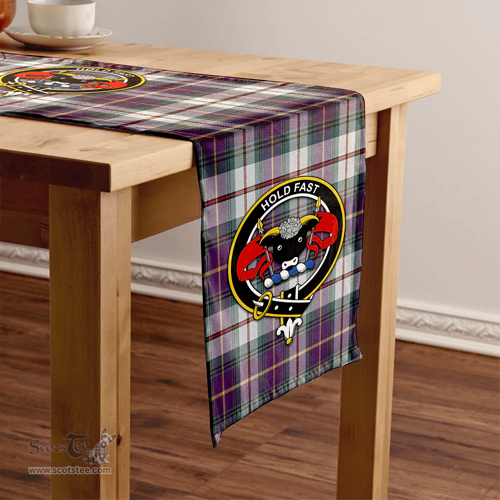 Scottish MacLeod of California Weathered Clan Tartan Table Runner Clan Tartan Table Runner - Crest Classic Scottish Plaid Tartan Plaid
