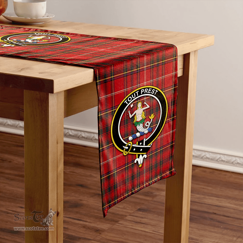 Scottish Murray Plaid Artifact Weathered Clan Tartan Table Runner Clan Tartan Table Runner - Crest Classic Scottish Plaid Tartan Plaid
