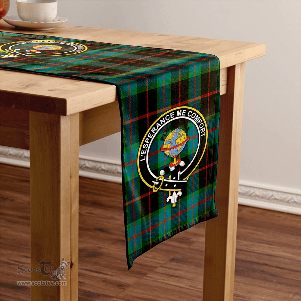 Scottish Nairn Ancient Clan Tartan Table Runner Clan Tartan Table Runner - Crest Classic Scottish Plaid Tartan Plaid