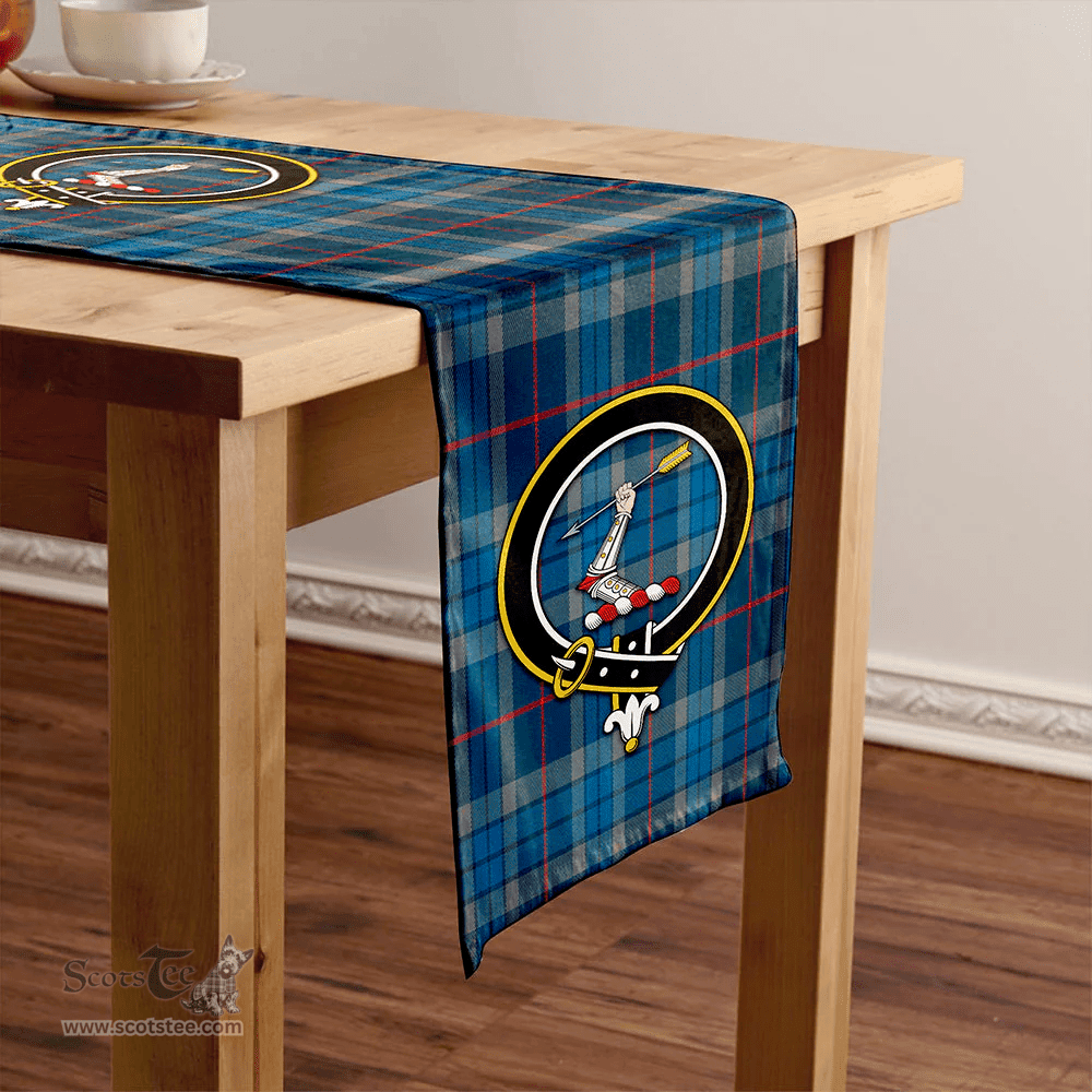 Scottish Thorburn (Thurburn) Modern Clan Tartan Table Runner Clan Tartan Table Runner - Crest Classic Scottish Plaid Tartan Plaid