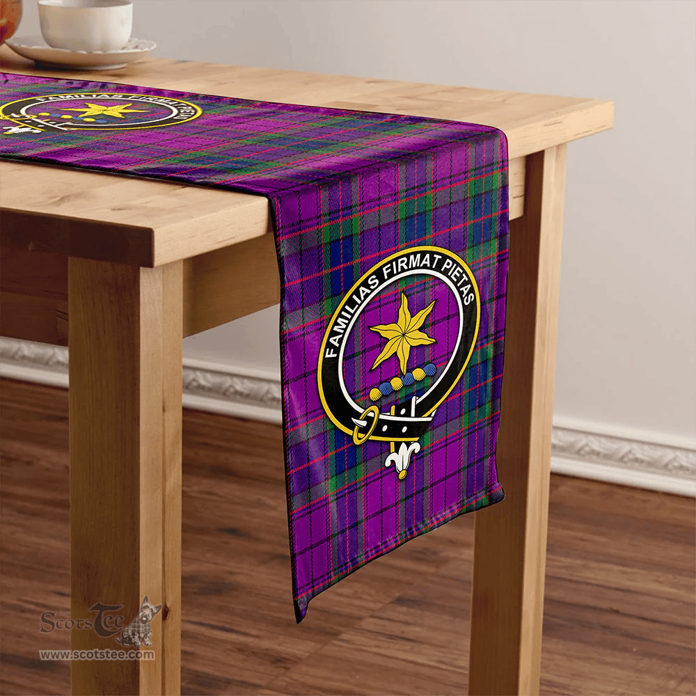 Scottish Wardlaw Modern Clan Tartan Table Runner Clan Tartan Table Runner - Crest Classic Scottish Plaid Tartan Plaid