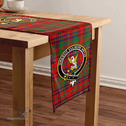 Scottish Stewart of Killiecrankie Modern Clan Tartan Table Runner Clan Tartan Table Runner - Crest Classic Scottish Plaid Tartan Plaid