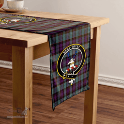 Scottish Sempill (Semple) Weathered Clan Tartan Table Runner Clan Tartan Table Runner - Crest Classic Scottish Plaid Tartan Plaid