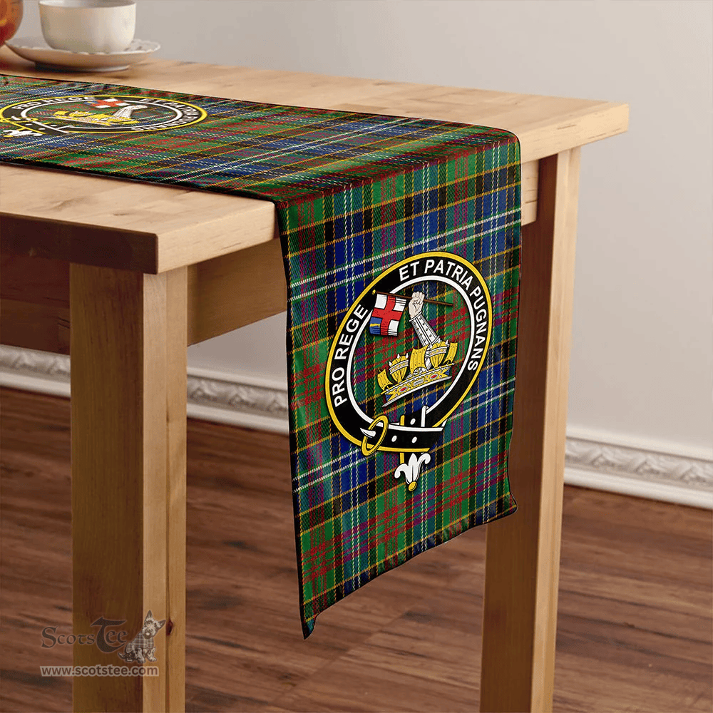 Scottish Paisley Drennan (Drennan Drennan) Modern Clan Tartan Table Runner Clan Tartan Table Runner - Crest Classic Scottish Plaid Tartan Plaid